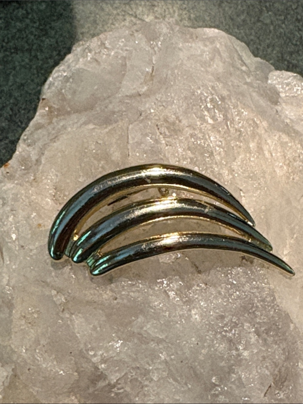 Vintage Piscitelli angel wing brooch